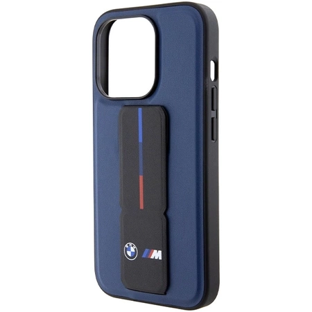 Etui BMW M Grip Stand Bicolor na iPhone 15 Pro - granatowe
