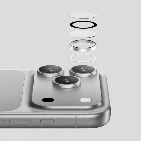 AMAZINGTHING SZKŁO NA APARAT SAPPHIRE DO IPHONE 17 PRO PRO MAX Z CZARNĄ