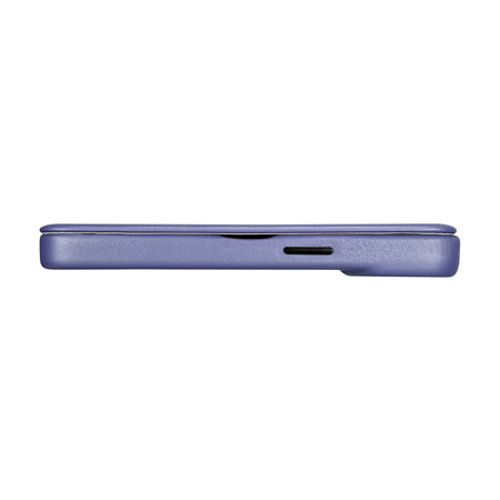 iCarer CE Premium Leather Folio Case skórzane etui iPhone 14 Plus z klapką magnetyczne MagSafe jasnofioletowy (WMI14220715-LP)