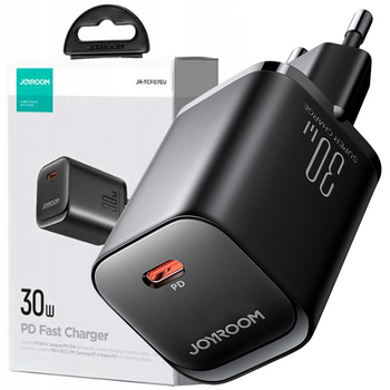 Ładowarka sieciowa Joyroom JR-TCF07EU Speed Series 30W USB-C PD/QC/AFC/FCP - czarna