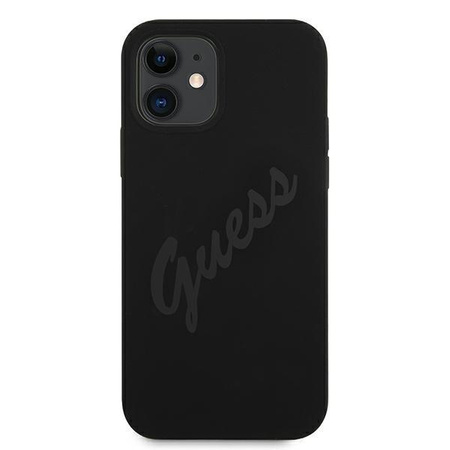 Guess GUHCP12SLSVSBK iPhone 12 mini 5,4" czarny/black hardcase Script Vintage