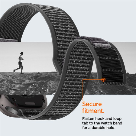 Spigen Athlex Air 2 Active Band, black gray - Apple Watch 49mm/46mm/45mm/44mm
