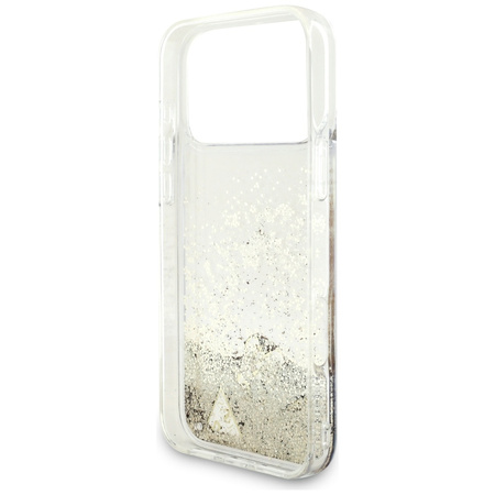 Etui Guess Liq. Glitter 4 Charms do iPhone 17 Pro Max złoty