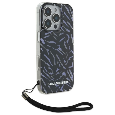 KARL LAGERFELD ETUI HARDCASE DO IPHONE 16 PRO MAX 6.9 ZEBRA Z KORDONKIEM