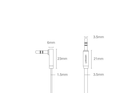 Ugreen płaski kabel przewód audio AUX 3,5 mm mini jack 5m srebrny (10728)