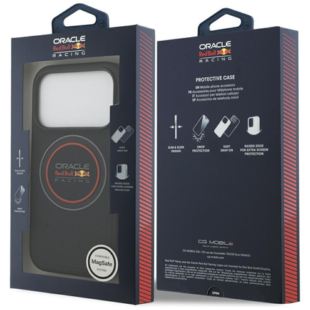 Etui Red Bull Meshed Logo And Red Ring   MagSafe do iPhone 17 Pro Max granatowy