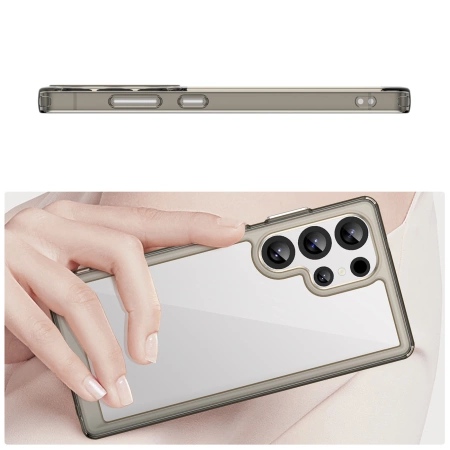 HURTEL CASE DO SAMSUNG GALAXY S25 ULTRA Z ŻELOWĄ RAMKĄ I SILIKONOWĄ POWŁOKĄ