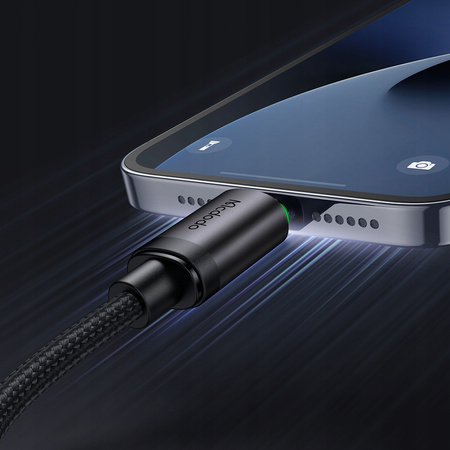 MCDODO ŁADOWARKA KABEL USB-C LIGHTNING SZYBKIEGO ŁADOWANIA DO IPHONE 3M LED