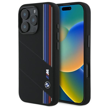 BMW ETUI HARDCASE SILICONE CUT DO IPHONE 16 PRO 6.3 DO MAGSAFE TRICOLOR
