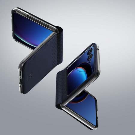 Skórzane etui z portfelem do Motorola Razr 40 Ultra Dux Ducis Bril - niebieskie