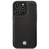 Etui BMW BMHMP14X22RFGK na iPhone 14 Pro Max - czarne Leather Diamond Pattern MagSafe