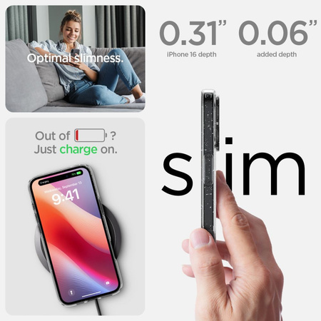 SPIGEN CASE LIQUID CRYSTAL DO IPHONE 16 PLUS SKORUPKA PRZEZROCZYSTA OCHRONA