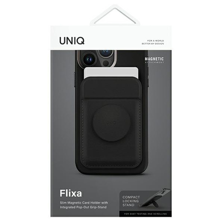 UNIQ FLIXA PORTFEL MAGNETYCZNY DO MAGSAFE IPHONE 12 13 Z PODPÓRKĄ NA KARTY