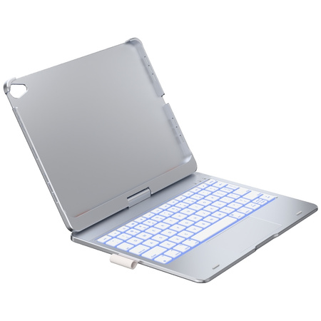 Etui Typecase Flexbook Touch z klawiaturą do iPad Air 11" 2024/2025 srebrny