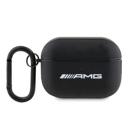 MERCEDES AMG AMAP2SLWK ETUI NA AIRPODS PRO 2 DO APPLE SKÓRZANE Z LOGO BIAŁE