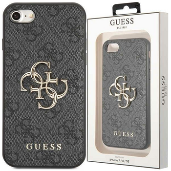 Etui Guess GUHCI84GMGGR na iPhone 7 / 8 / SE 2020 / SE 2022 - szare hardcase 4G Big Metal Logo