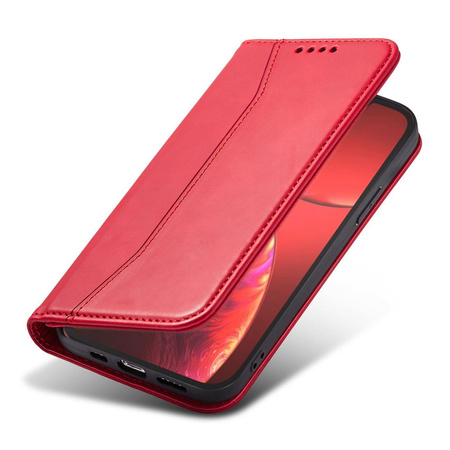 Magnet Fancy Case etui iPhone 14 Pro pokrowiec z klapką portfel podstawka czerwone