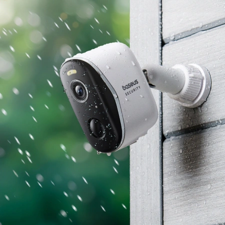 Zewnętrzny zestaw monitoringu Baseus Security N1 Plus Dual 2K (2 kamery) - biały