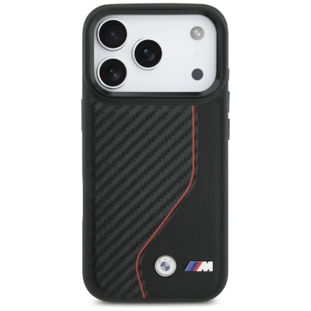 BMW ETUI M CARBON LINE LOGO MAGSAFE DO IPHONE 17 PRO CASE Z OCHRONĄ