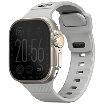 UNIQ pasek Stride Apple Watch Series1/2/3/4/5/6/7/8/9/SE/SE2/Ultra/Ultra 2 42/44/45/49mm FKM Rubber Strap szary/chalk grey