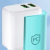 WOZINSKY ŁADOWARKA 2X USB-A 2,4A DO TELEFONÓW I URZĄDZEŃ BIAŁA KOMPAKTOWA