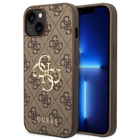 Guess GUHCP14S4GMGBR iPhone 14 6,1" brązowy/brown hardcase 4G Big Metal Logo