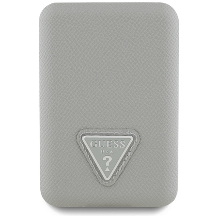 Powerbank indukcyjny Guess Grained       Triangle 5000mAh 15W USB-C MagSafe beżowy