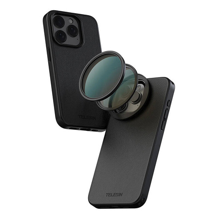 TELESIN ETUI Z RAMKĄ MAGNETYCZNĄ DO IPHONE 15 PRO MAX DO FILTROWEJ OCHRONY