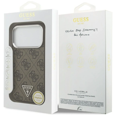 GUESS ETUI DO IPHONE 17 PRO 4G TRIANGLE LOGO MAGSAFE LUXURY DESIGN