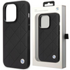 Etui BMW BMHCP14L22RQDK na iPhone 14 Pro - czarne Leather Quilted