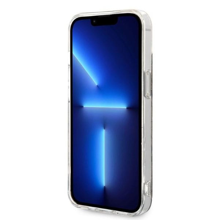 Guess zestaw ładowarka MagSafe + etui do iPhone 14 Plus 6,7" brązowe 4G Print (GUBPP14MH4EACSW)