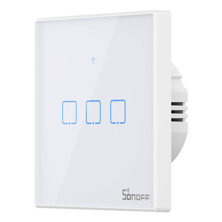 SONOFF WŁĄCZNIK ŚWIATŁA WIFI 3-KANAŁOWY DOTYKOWY Z RF 433 DO SYSTEMÓW SMART