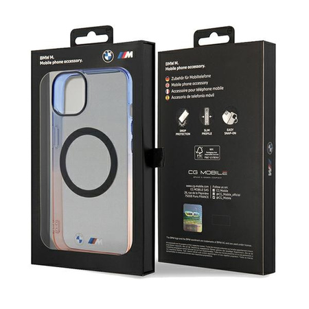 BMW HARDCASE DO MAGSAFE BUMPER DO IPHONE 15 PLUS 14 PLUS 6.7 SZARY GRADIENT