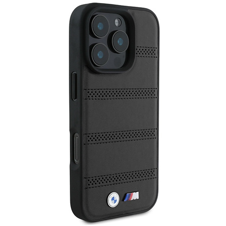 BMW BMHMP16L23PUSPK iPhone 16 Pro6.3 czarny/black hardcase M Perforated And Stitched Line MagSafe