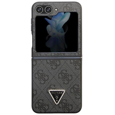 Etui Guess Leather 4G Diamond Triangle na Samsung Galaxy Z Flip 5 - czarne