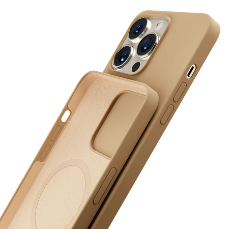 Apple iPhone 15 Pro Max - 3mk Hardy Silicone MagCase Dark Gold