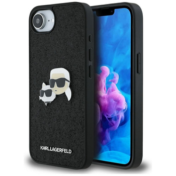 KARL LAGERFELD ETUI CASE FIXED GLITTER DO IPHONE 15 14 16 Z METALOWYM PINEM