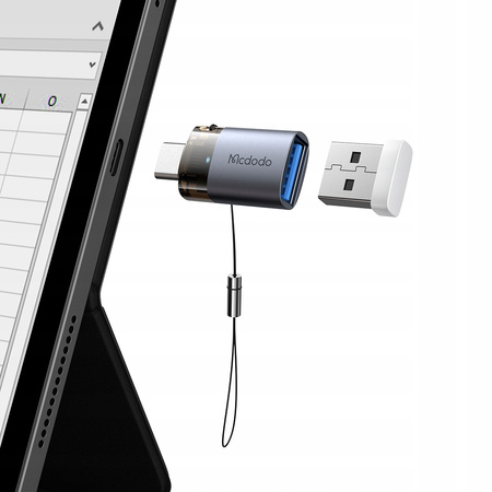 MCDODO ADAPTER PRZEJŚCIÓWKA USB-A 3.0 DO USB-C NA USB TYP C 3A 5GB OTG LED