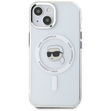 KARL LAGERFELD ETUI IML METAL KARL HEAD DO MAGSAFE DO IPHONE 15 Z WYSOKĄ