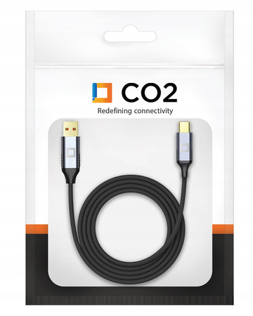 CO2 KABEL USB-C SZYBKIE ŁADOWANIE DO SAMSUNG XIAOMI USB TYP C PD 6A 120W 2M