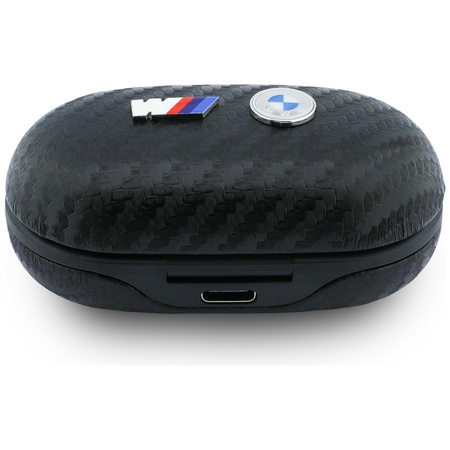 Słuchawki Bluetooth TWS BMW Carbon Metal Logo ENC czarny