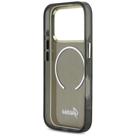 Etui Guess IML Script Metal MagSafe do iPhone 17 Pro czarny