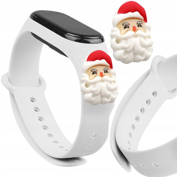 STRAP XMAS OPASKA DO XIAOMI MI BAND 4 3 ŚWIĄTECZNY PASEK SILIKONOWY MIKOŁAJ