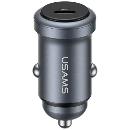 Ładowarka samochodowa USAMS CC321 Aluminium 30W PD USB-C tarnish