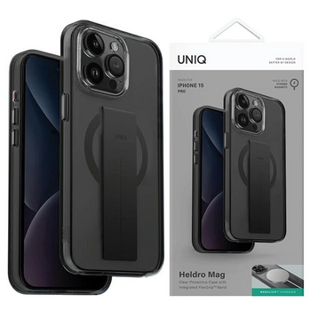 Etui UNIQ Heldro Mag Mag Magclick Charging na iPhone 15 Pro Max - czarne