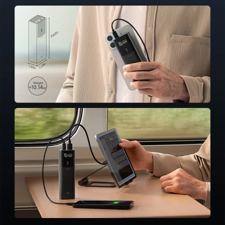 Powerbank Cuktech CKPB100PGLBL 150W 10000mAh USB-C USB-A - czarny