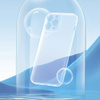 Baseus Frosted Glass Case etui pokrowiec do iPhone 13 Pro sztywna obudowa z żelową ramką przezroczysty (ARWS000702)