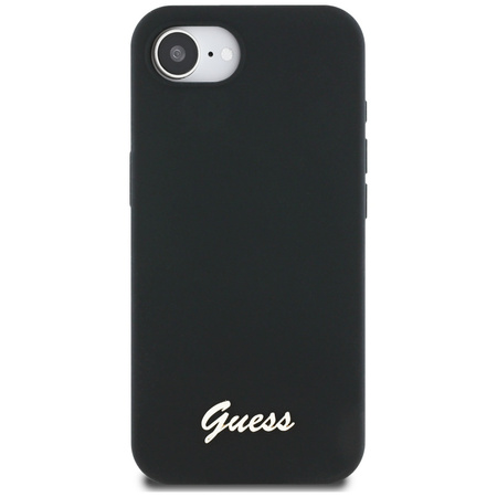 GUESS ETUI POKROWIEC DO IPHONE 16E DO MAGSAFE SILICONE SCRIPT METAL LOGO