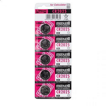 MAXELL BATERIE CR2025 1 BLISTER DO ZEGARKÓW 5 SZTUK WYSOKA ILOŚĆ ZASILANIA