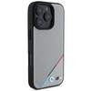 BMW BMHMP16L23PUPDG iPhone 16 Pro 6.3szary/grey hardcase M Perforated Tricolor Line MagSafe